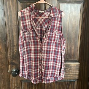 Women’s plaid tank top